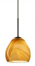Besa Lighting B-4122HN-BR - Besa Bolla Pendant For Multiport Canopy Bronze Honey 1x50W Candelabra