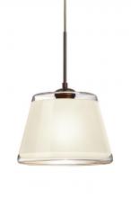Besa Lighting J-PIC9WH-LED-BR - Besa Pendant For Multiport Canopy Pica 9 Bronze White Sand 1x9W LED