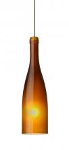 Besa Lighting RXP-1684AF-BR - Besa Pendant Botella 10 Bronze Amber Frost 1x35W Halogen