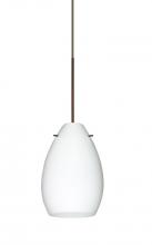 Besa Lighting 1XT-171307-LED-BR - Besa Pendant Pera 6 Bronze Opal Matte 1x5W LED