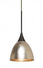 Besa Lighting X-1758GF-BR - Besa Divi Pendant, Gold Foil, Bronze, 1x50W Gy6.35