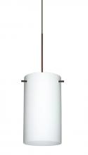 Besa Lighting 1XT-440407-LED-BR - Besa Stilo 7 Pendant Opal Matte Bronze 1x5W LED