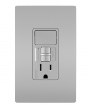 Legrand 1597SWTTRGRY - radiant? Single Pole Switch with Tamper Resistant Self Test GFCI Outlet, Gray