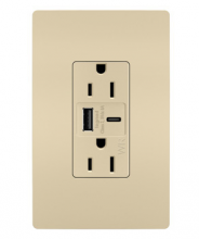 Legrand WRR26USBAC6I - radiant? Outdoor Ultra-Fast USB Outlet, Ivory