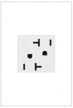 Legrand ARCD202W10 - adorne? 20A Tamper-Resistant Dual-Controlled Outlet, White