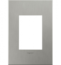 Legrand AWC1G3BS4 - adorne? Brushed Stainless Steel One-Gang-Plus Screwless Wall Plate