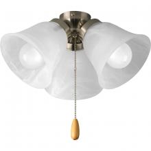 Progress P2642-09WB - AirPro Collection Three-Light Ceiling Fan Light