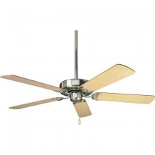 Progress P250066-009 - AirPro Energy Star-Rated 52-Inch Brushed Nickel 5-Blade AC Motor Traditional Ceiling Fan