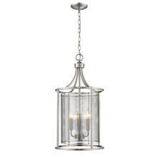 Eglo 202806A - 3x60W Pendant w/ Brushed Nickel Finish and Metal Cage Shade