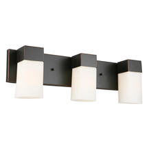 Eglo 202863A - 3x60W Bath Vanity Light With Oil Rubbed Bronze Finish & Frosted Glass