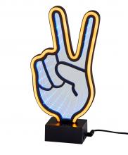 Adesso SL3719-01 - Infinity Neon Peace Sign Table/Wall Lamp