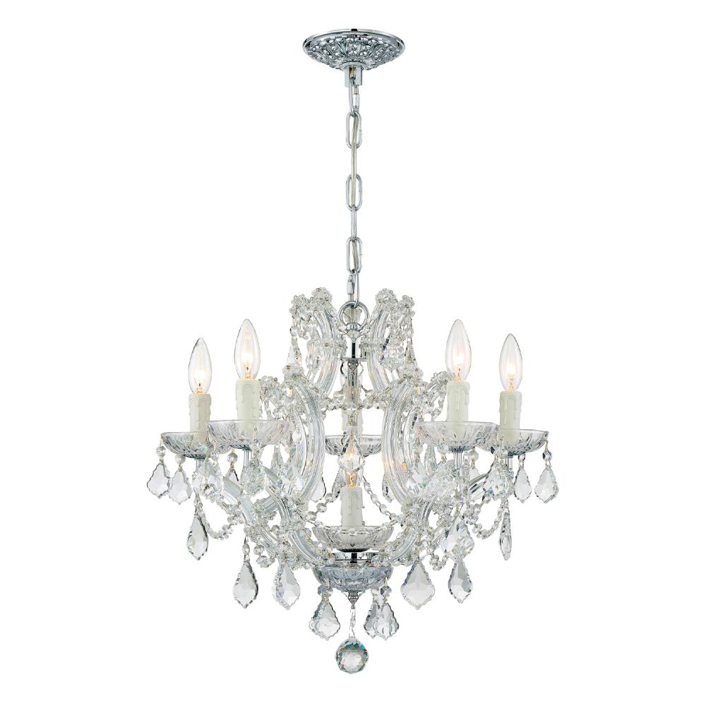 Maria Theresa 6 Light Spectra Crystal Polished Chrome Chandelier