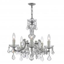 Crystorama 4376-CH-CL-MWP - Maria Theresa 5 Light Hand Cut Crystal Polished Chrome Chandelier