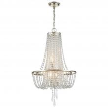 Crystorama ARC-1907-SA-CL-MWP - Arcadia 4 Light Antique Silver Chandelier