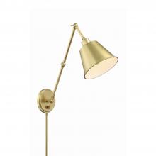 Crystorama MIT-A8021-AG - Mitchell 1 Light Aged Brass Task Sconce