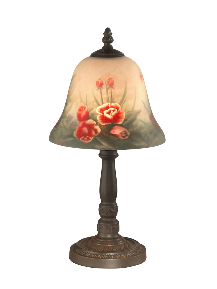 Rose Bell Hand Painted Accent Table Lamp