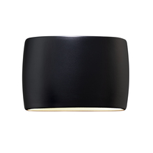 Justice Design Group CER-8898W-CRB - Wide ADA Large Oval Wall Sconce (Outdoor) - Closed Top