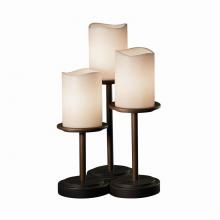 Justice Design Group CNDL-8797-14-CREM-DBRZ - Dakota 3-Light Table Lamp