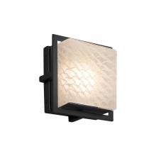 Justice Design Group FSN-7561W-WEVE-MBLK - Avalon Square ADA Outdoor/Indoor LED Wall Sconce
