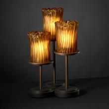 Justice Design Group GLA-8797-16-WHTW-DBRZ - Dakota 3-Light Table Lamp