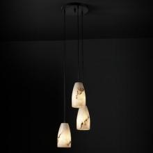 Justice Design Group FAL-8864-28-DBRZ - Small 3-Light Cluster Pendant