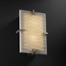 Justice Design Group PNA-5551-WAVE-CROM - Clips Rectangle Wall Sconce (ADA)