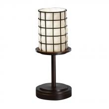 Justice Design Group WGL-8798-10-GRCB-DBRZ - Dakota 1-Light Table Lamp (Short)