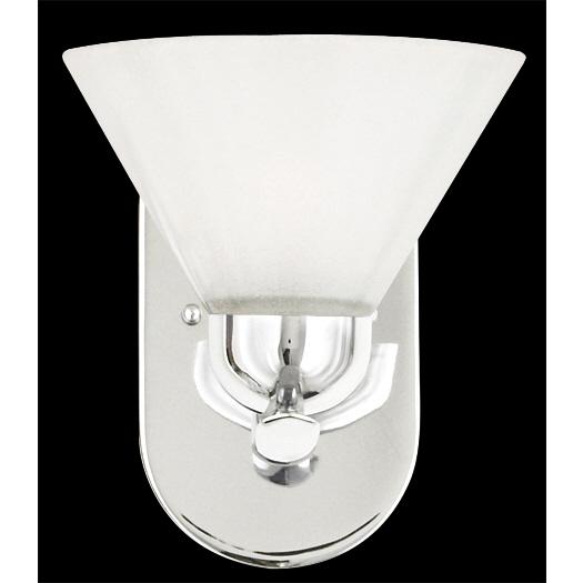 One Light Opal Etched Glass Bathroom Sconce