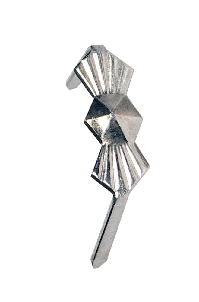 Small Bow-Tie Clip; 8mm; 3/8" Height; Silver