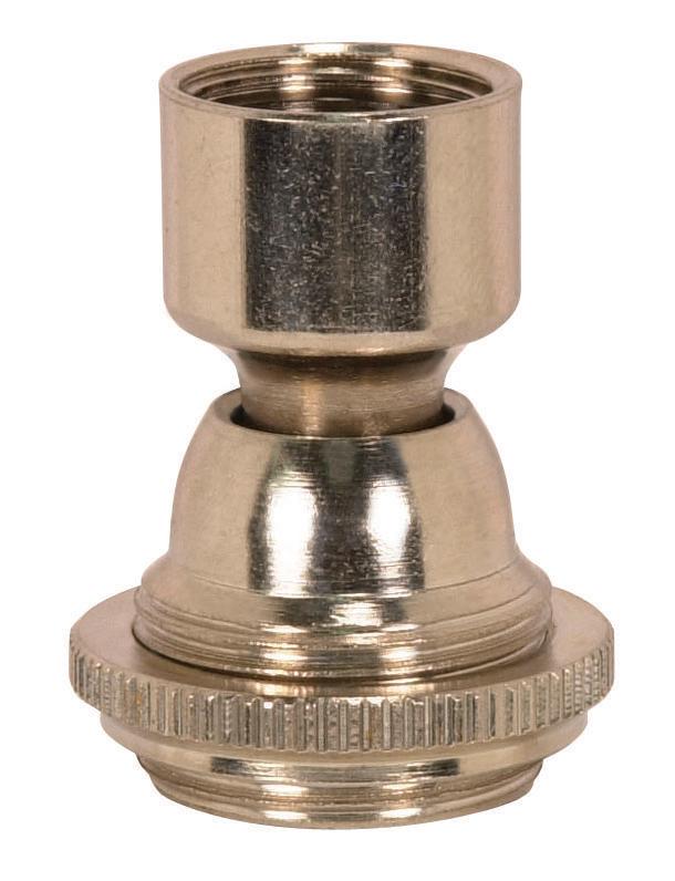 Solid Brass Large Hang Straight Swivel; 1/4 F Top And Bottom; 1-1/16" Ring Nut To Seat;