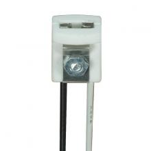 Satco Products Inc. 80/1742 - G4 Wedge Type Porcelain Halogen Socket; Bi-Pin Low Voltage; 8" Leads; 5/8" Height; 5/8"