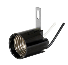 Satco Products Inc. 80/2163 - Phenolic Socket; Medium Base; Black Finish; With Bracket