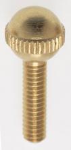 Satco Products Inc. 90/037 - Solid Brass Thumb Screw; Burnished and Lacquered; 8/32 Ball Head; 5/8" Length