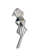 Satco Products Inc. 90/1780 - Small Bow-Tie Clip; 8mm; 3/8" Height; Silver