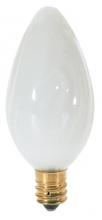 Satco Products Inc. S3372 - 25 Watt F10 Incandescent; White; 1500 Average rated hours; 185 Lumens; Candelabra base; 120 Volt