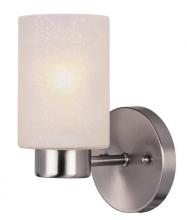 Westinghouse 6227800 - 1 Light Wall Fixture Brushed Nickel Finish Frosted Seeded Glass