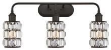 Westinghouse 6337900 - 3 Light Wall Fixture Oil Rubbed Bronze Finish Crystal Prism Glass