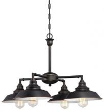 Westinghouse 6343300 - 4 Light Chandelier/Semi-Flush Oil Rubbed Bronze Finish with Highlights