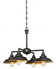 Westinghouse 6345000 - 4 Light Chandelier/Semi-Flush Oil Rubbed Bronze Finish with Highlights
