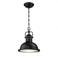Westinghouse 6578700 - Dimmable LED Pendant Textured Black Finish Frosted Prismatic Lens