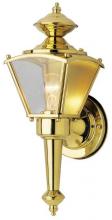 Westinghouse 6696400 - Wall Fixture Polished Brass Finish Clear Glass Panels