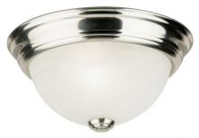 Westinghouse 6757200 - 10 in. 1 Light Flush Brushed Nickel Finish Frosted White Alabaster Glass