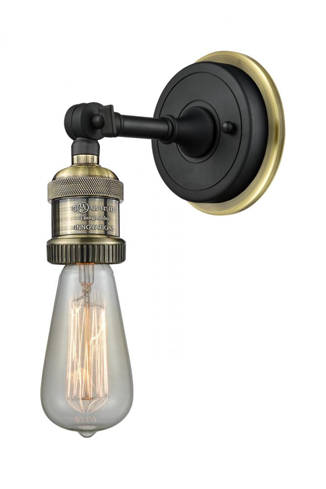 Bare Bulb - 1 Light - 6 inch - Black Antique Brass - Sconce