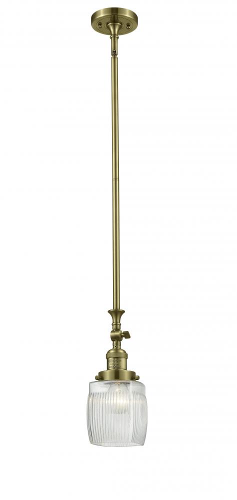 Colton - 1 Light - 6 inch - Antique Brass - Stem Hung - Mini Pendant