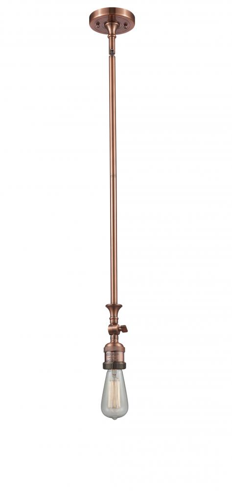 Bare Bulb - 1 Light - 3 inch - Antique Copper - Stem Hung - Mini Pendant