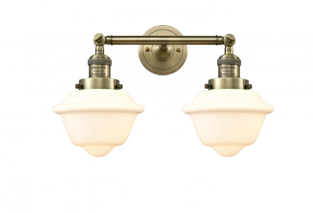 Oxford - 2 Light - 17 inch - Antique Brass - Bath Vanity Light