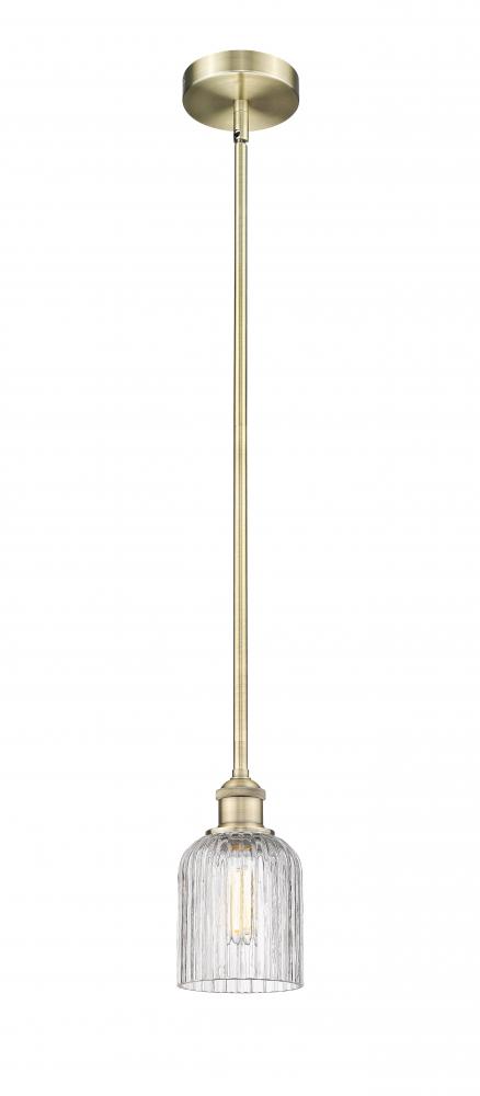 Bridal Veil - 1 Light - 5 inch - Antique Brass - Cord hung - Mini Pendant
