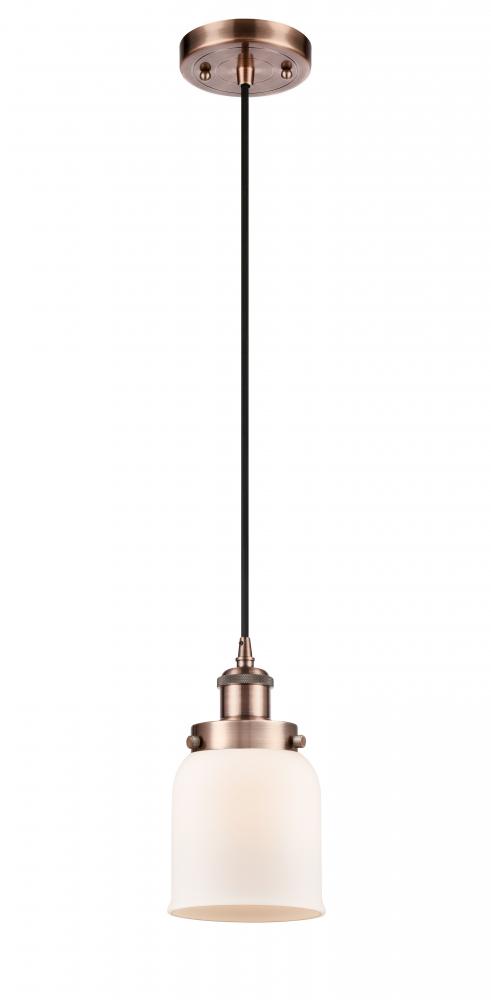 Bell - 1 Light - 5 inch - Antique Copper - Cord hung - Mini Pendant