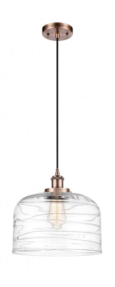 Bell - 1 Light - 12 inch - Antique Copper - Cord hung - Mini Pendant