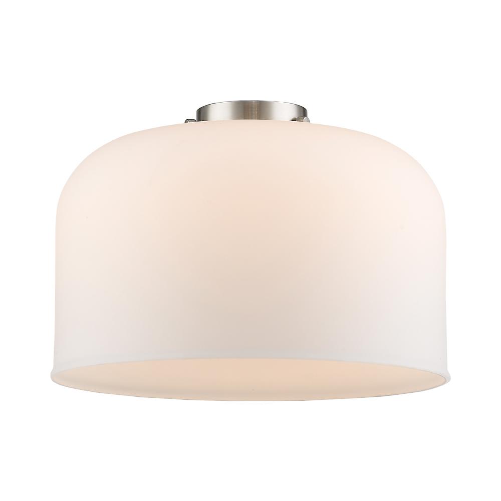 X-Large Bell Matte White Glass
